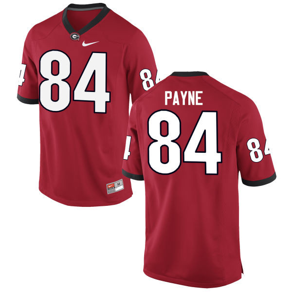 Men Georgia Bulldogs #84 Wyatt Payne College Football Jerseys-Red - Click Image to Close